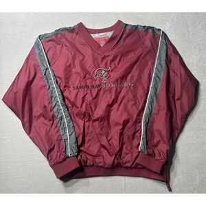 Vintage Reebok Tampa Bay Buccaneers Windbreaker Jacket Youth XL Red Pullover